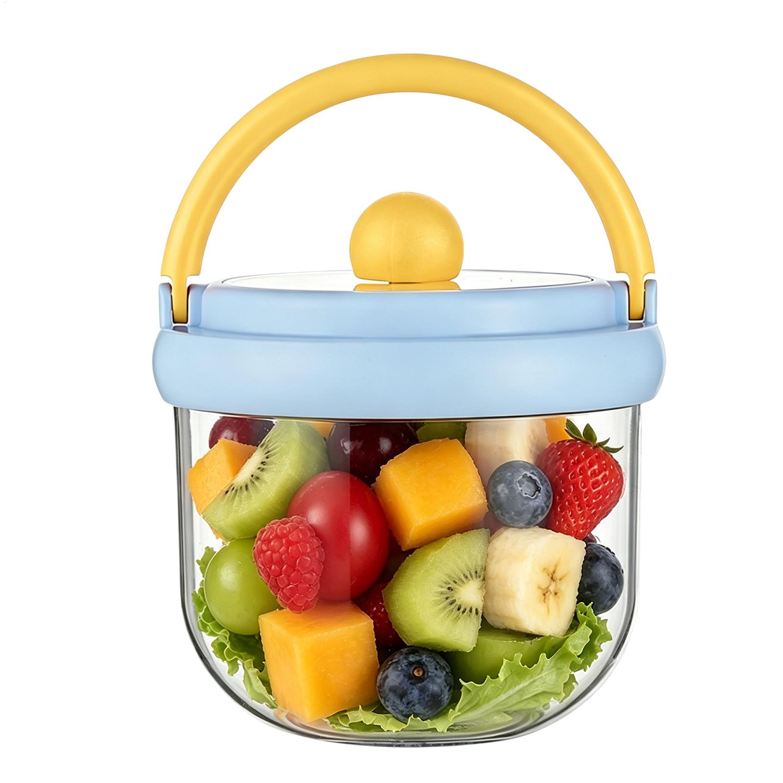 Meal Prep Jar Salad - Contenitore per Insalata da Viaggio 600ml,