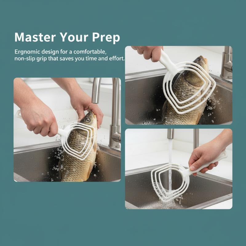 Meal Prep Seafood - Raschietto Manuale in Plastica per Carne
