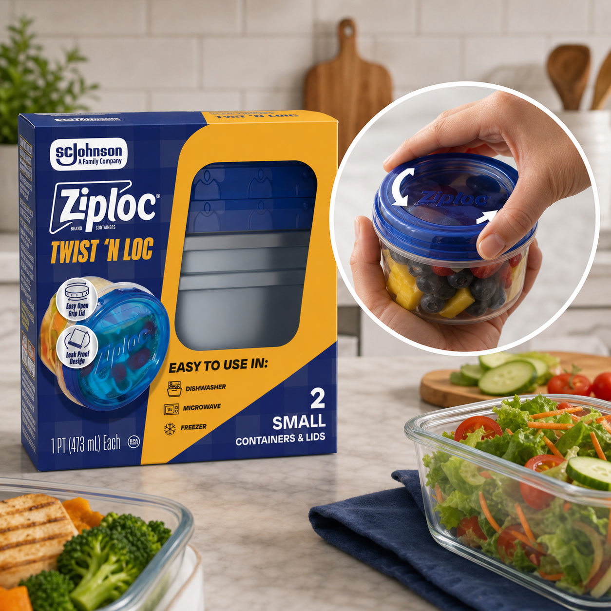 Meal Prep Container - Contenitori per Alimenti con Chiusura a