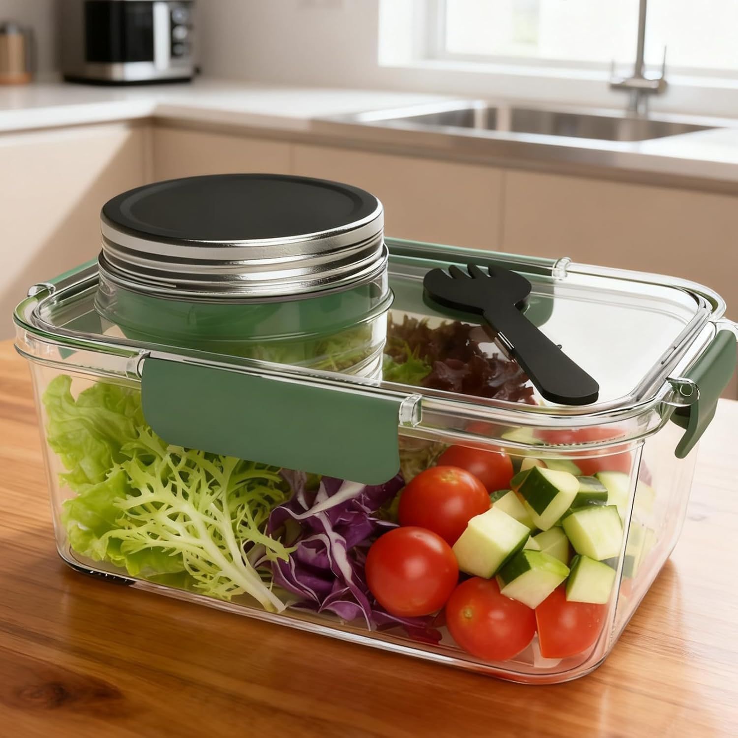 Meal Prep Jar Salad - Barattolo solare per cialde Contenitori per