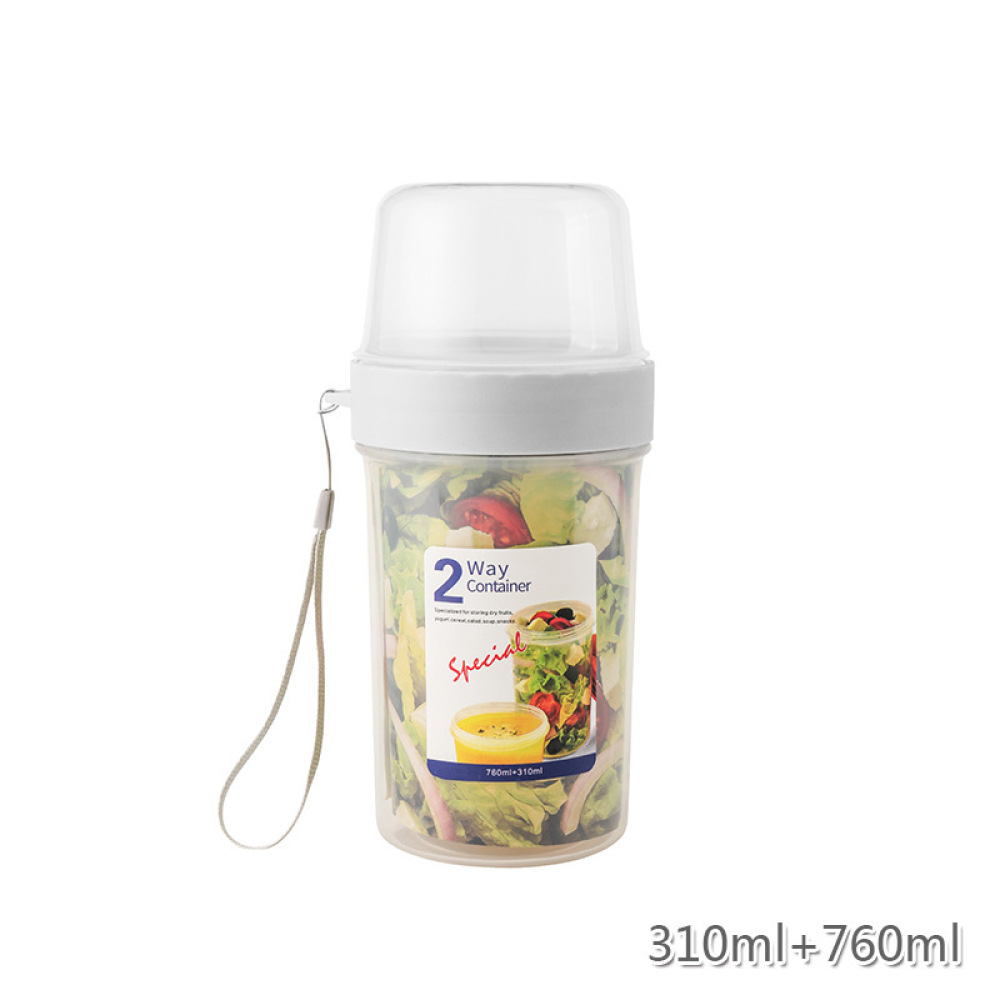 Meal Prep Jar Salad - Contenitore per Alimenti a Doppio Strato