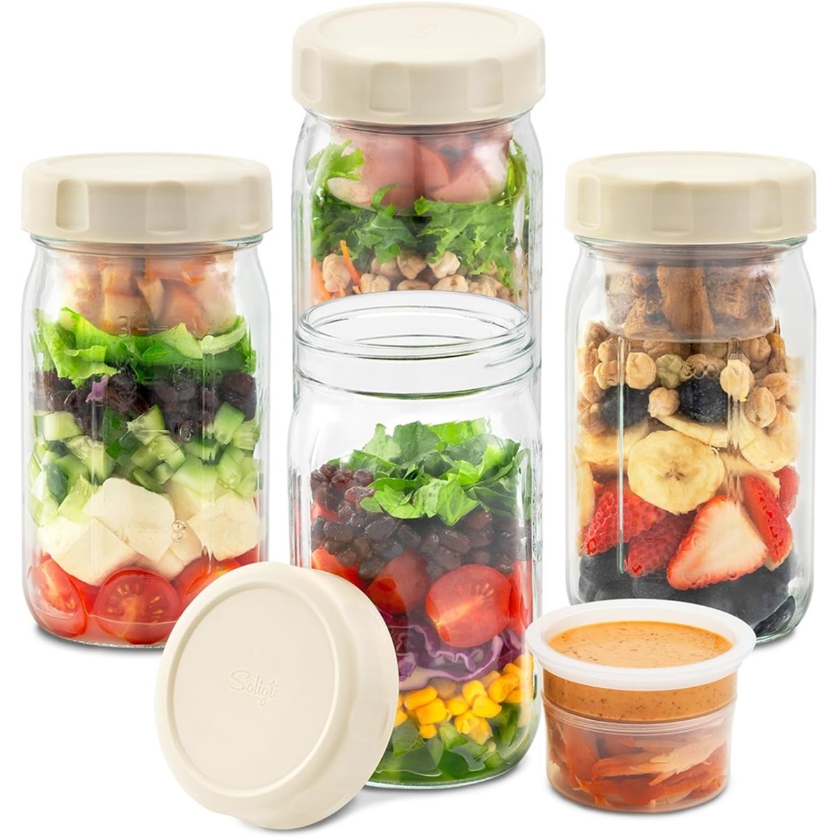 A67T NUOVO Set di 4 Barattoli  - Meal Prep Jar Salad recensione e prezzo